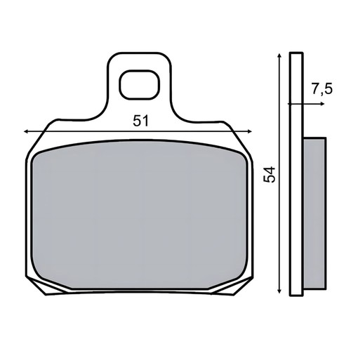 Organic brake pads rms - organic,