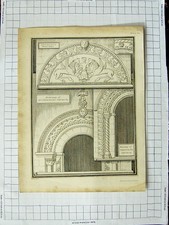 Original Old Antique Print