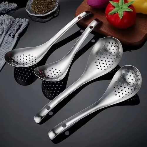 Stainless steel strainer spoon - steel,