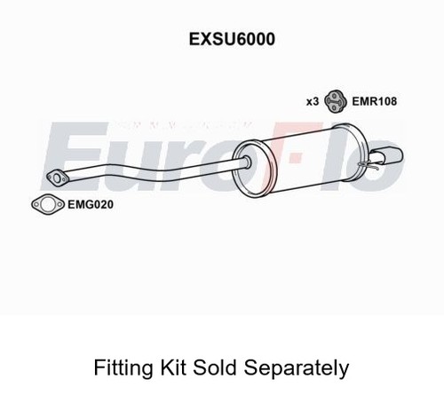 Rear muffler silencer - rear,