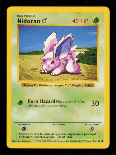 Pokemon card nidoran - card, 55/102