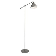 Floor Lamp Modern Pewter Gun Metal Cantilever with Adjustable Arm Metal Shade
