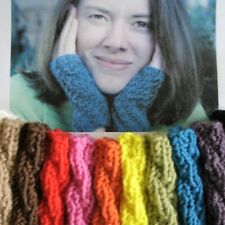 Ladies & Kids XS/S M/L MERINO WOOL Handmade Fingerless gloves Wrist Hand Warmers