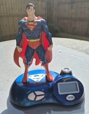Superman Projector Clock Vintage Super Hero DC Tested And Working 