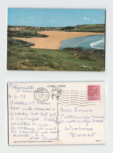 Postcard new and old - new,