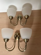 Pair of Brushed Brass Wall