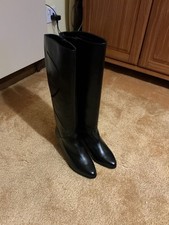 Ladies Leather Boots By Bally,   Brand New. Size 6- 6.5.  Very Very Dark Brown