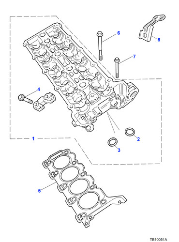 Jaguar cylinder head gasket - cylinder,