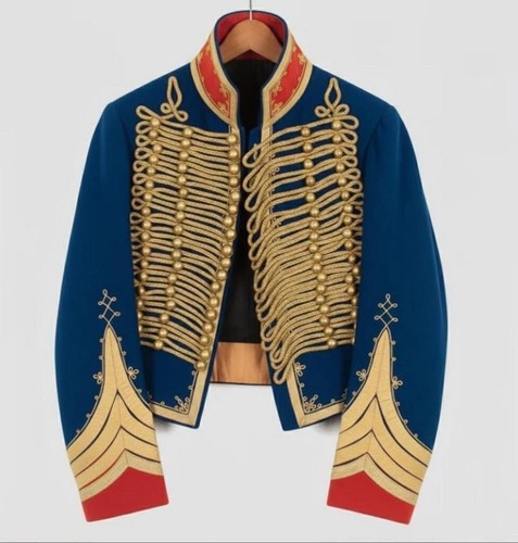 Green hussar military jacket - hussar,