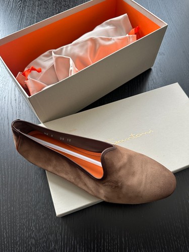 Santoni suede leather shoes