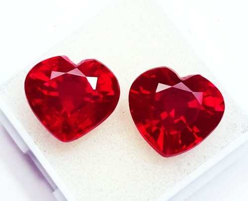 Natural red ruby heart - red, shape