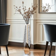 Luxury tall floor vase crushed - luxury,
