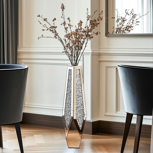 Luxury tall floor vase crushed - floor,