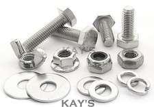 M5 FASTENERS CHOOSE FULLY THREADED SCREWS, NUTS OR WASHERS STAINLESS STEEL BOLTS