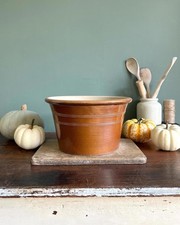Large Vintage Stoneware Dairy Pancheon Bowl