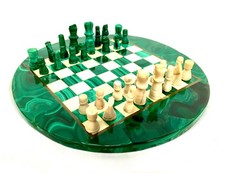 Vintage Malachite Stone Inlaid