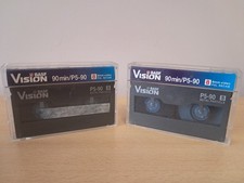 2x Philips 8mm P5-90 90min PAL Camcorder 8mm Video Cassette USED 