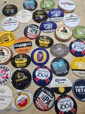 VARIOUS USED Branded tap badges/Font/Real Ale/pump/ Fisheye/Mancave/Bar