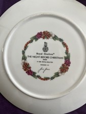  Royal Doulton Christmas Plate Jane Jones 1996 The Night Before Christmas 