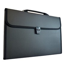 A4 EXPANDING DOCUMENT CARRY CASE WITH 13 POCKETS & DURABLE HANDLE FILE ORGANISER