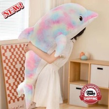 Big Size kawaii Dolphin Plush Toys Lovely Stuffed Soft Animal Pillow Dolls Gifts