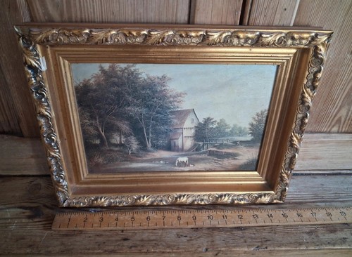 Gold decorative framed oil - framed, on