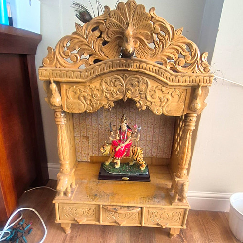 Carved wooden hindu home - carved,