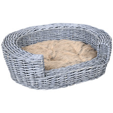 Pawhut Elevated Wicker Pet Bed