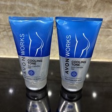 2X Avon Works Solutions Cooling Tone Anti-Cellulite Gel Rare Discontinued Item