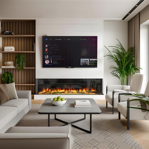 Media wall electric - electric, fire