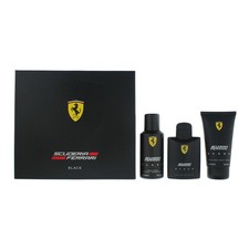 Ferrari Black EDT 125ml, Deodorant Spray + Shower Gel Gift Set Him - Damaged Box