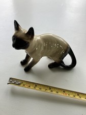 Bb10  ceramic Coopercraft standing Siamese cat vintage figurine figure