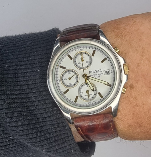 Pulsar chronograph alarm watch