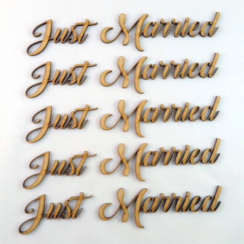 Just married word - word, cutout