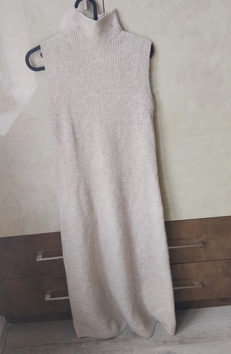 Zara cream colour long knitted - zara,