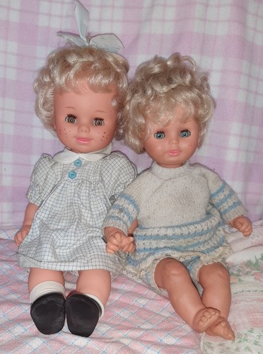Pair effe dolls 80s - effe,