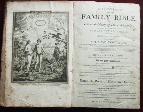 Antique nuttall family bible - family,