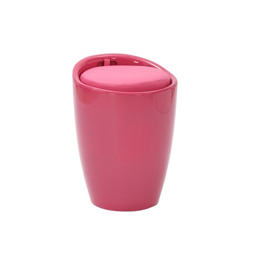 High gloss round ottoman - round,