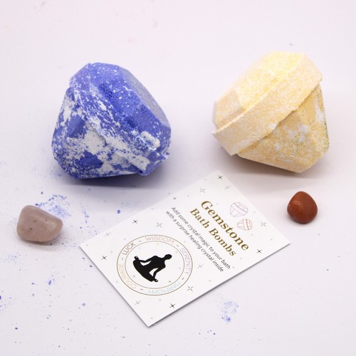 Gemstone bath bombs - gemstone,