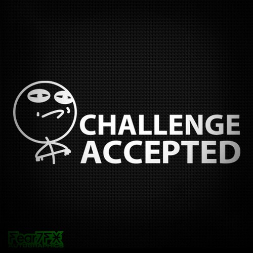 Race challenge accepted decal - challenge,