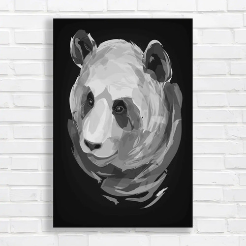 Panda head retro mascot - panda,
