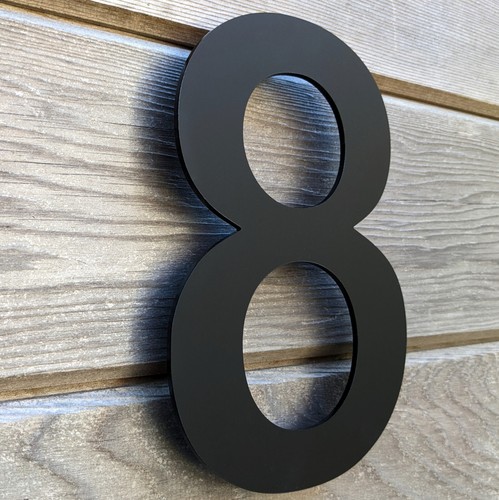 Modern black house numbers - black,