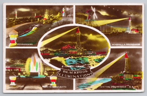Rppc blackpool illuminations - blackpool,