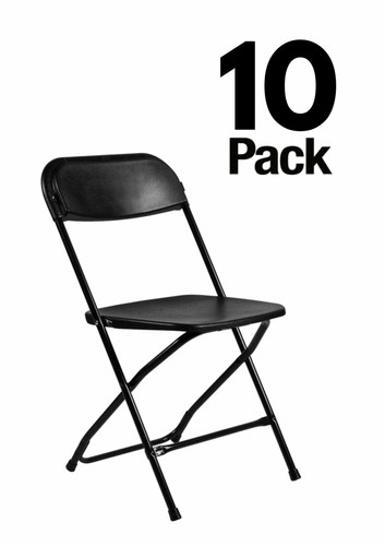 Black folding chair - folding,