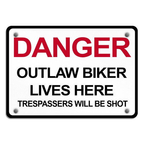 Horizontal metal sign danger - horizontal,