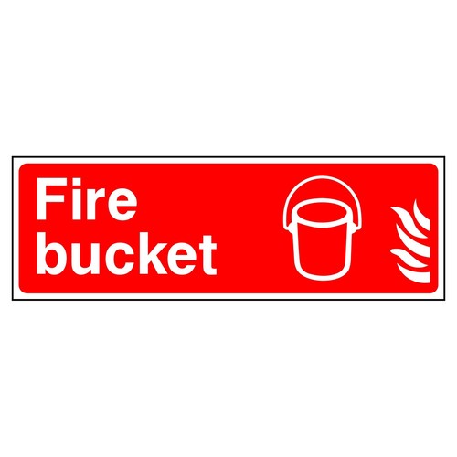 Fire bucket sign sticker - fire,