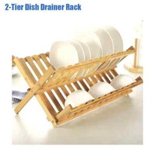 Folding dish drainer wooden - dish,