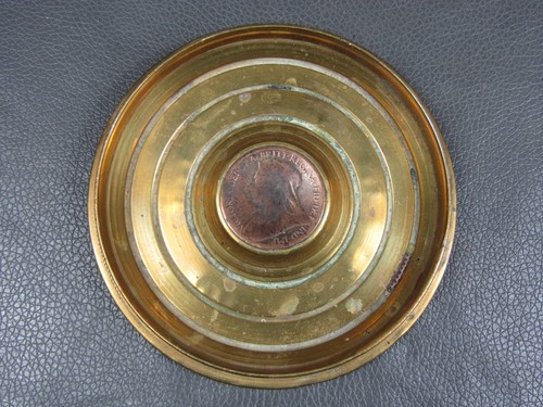 Antique brass trench art shell