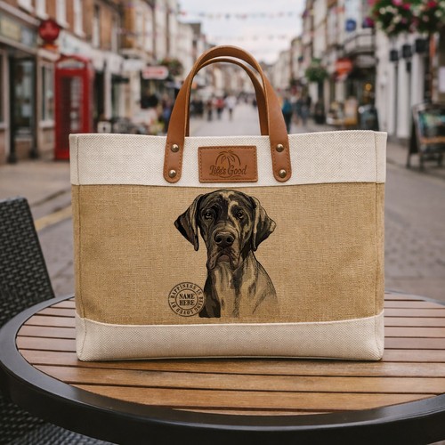 Great dane tote bag - dane, large
