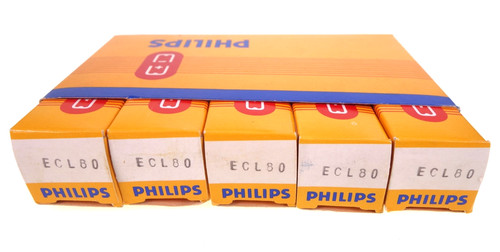 Ecl80 philips mullard radio - 5x,